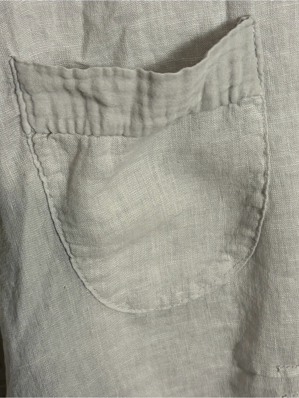 Lungo L’Arno Tunic Size 2X Made In Italy 100% Linen Gray Pockets Lagenlook - Picture 6 of 11